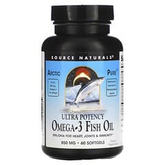 Source Naturals, Arctic Pure, aceite de pescado omega-3, ultra potencia, 850 mg, 60 cápsulas