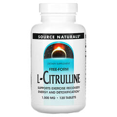 Source Naturals, L-цитруллин, в свободной форме, 1000 мг, 120 таблеток