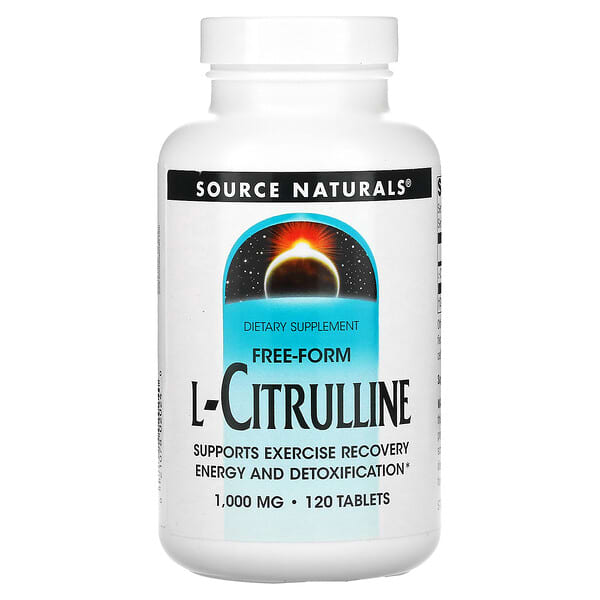 Source Naturals, L-Citrulina, Forma Livre, 1.000 mg, 120 Comprimidos