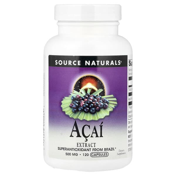 Source Naturals, Acai Extract, 120 Capsules (500 mg per Capsule)