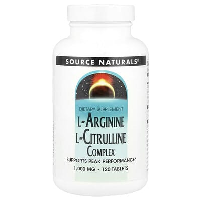 Source Naturals, L-Arginine, L-Citrulline Complex, 1000 mg, 120 Tablets