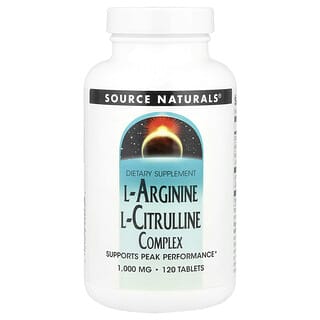 Source Naturals, L-精氨酸，L-瓜氨酸複合片，1000 mg，120片