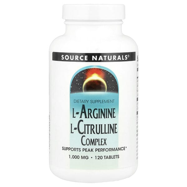 Source Naturals, L-精氨酸，L-瓜氨酸複合片，1000 mg，120片