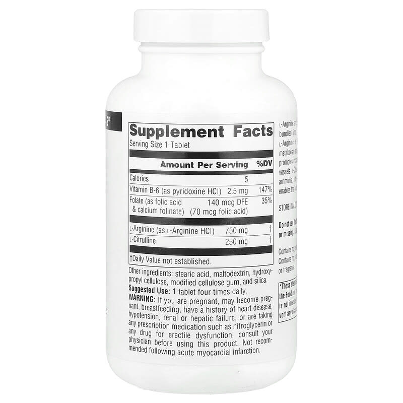 L-Arginine L-Citrulline Complex, 120 Tablets