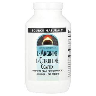 Source Naturals, L-Arginine L-Citrulline Complex, 1,000 mg, 240 Tablets