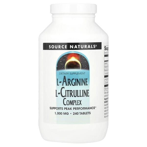 L-Arginine L-Citrulline Complex, 1,000 mg, 240 Tablets