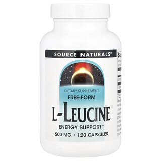 Source Naturals, Free-Form L-Leucine , 1,500 mg , 120 Capsules (500 mg Per Capsule)