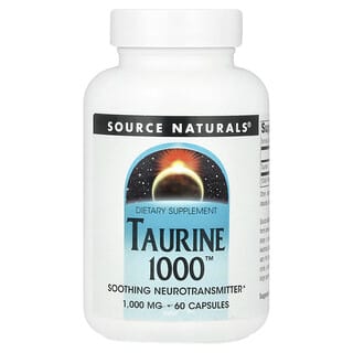 Source Naturals, Taurine 1000™，1000 毫克，60 粒膠囊