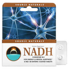 Source Naturals, NADH, CoEnzyme B-3, 5 mg, 30 Enteric Coated Tablets