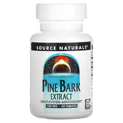 Source Naturals, Pine Bark Extract, Pinienrindenextrakt, 150 mg, 60 Tabletten