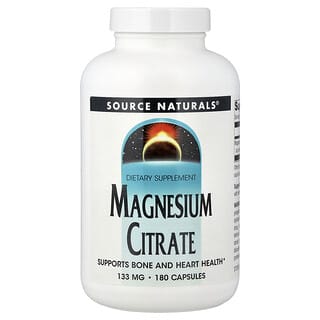 Source Naturals, 柠檬酸镁，133 毫克，180 粒胶囊