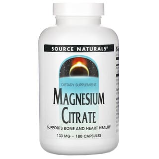 Source Naturals, Magnesium Citrate, 133 mg, 180 Capsules