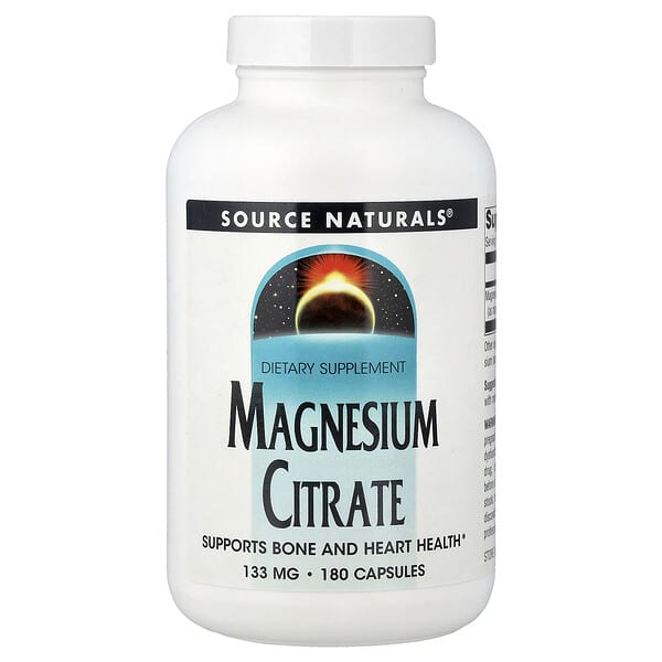 Magnesium Citrate, 133 mg, 180 Capsules