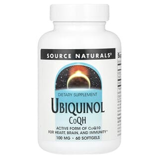 Source Naturals, Ubiquinol CoQH, Ubichinol, CoQH, 100 mg, 60 Weichkapseln