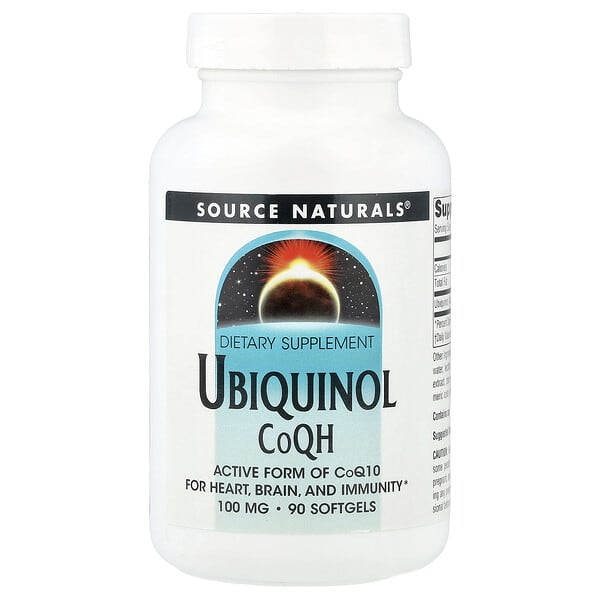 Source Naturals Ubiquinol CoQH, 100 mg, 90 Softgels