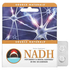 Source Naturals, NADH, 20 mg, 30 comprimidos sublinguales