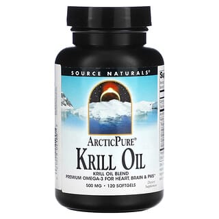 Source Naturals, ArcticPure, Huile de krill, 500 mg, 120 capsules à enveloppe molle