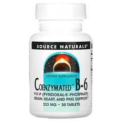 Source Naturals, B6 Coenzymated, Suplemento alimentario, 333 mg, 30 comprimidos