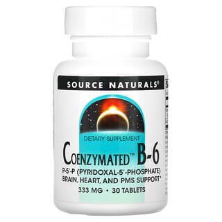 Source Naturals, ферментированный витамин B6, 333 мг, 30 таблеток