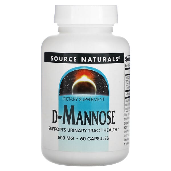 Source Naturals, D-Mannose, 500 mg, 60 Capsules
