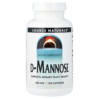 Source Naturals, D-Mannos, 500 mg, 120 kapslar