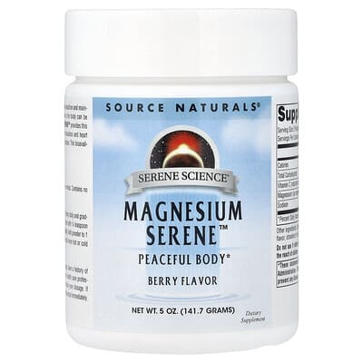 Source Naturals, Magnesium Serene™, Soothing, Berry Flavor, 5 oz (141.7 g)