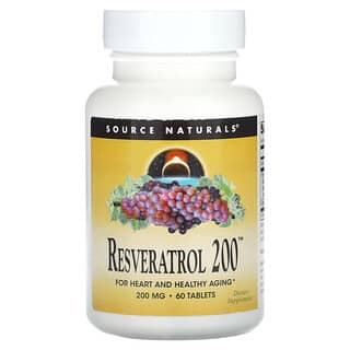 Source Naturals, Resvératrol 200, 200 mg, 60 comprimés