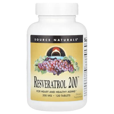 Source Naturals, Resveratrol 200™, 200 mg, 120 Tablets