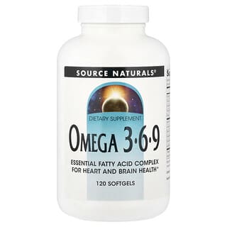 Source Naturals, Omega-3, 6, 9, 120 капсул