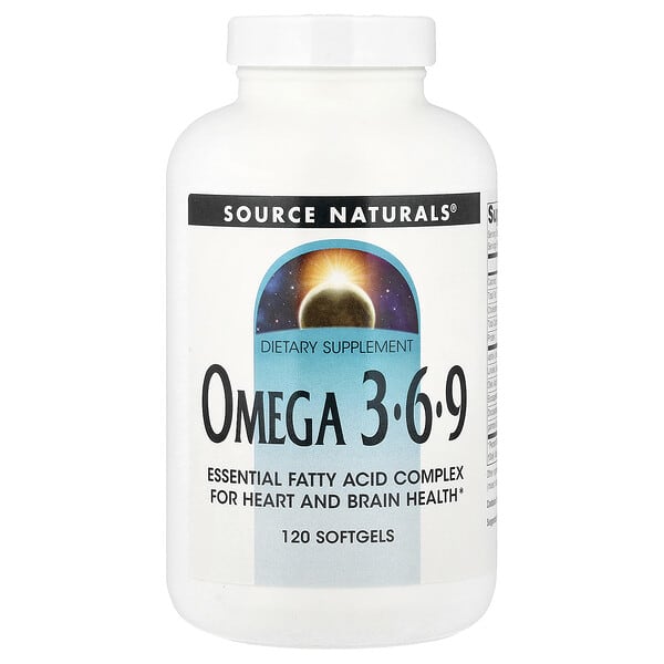Source Naturals, 欧米伽-3-6-9，120 粒软胶囊