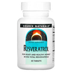 Source Naturals, Resveratrol, 40 mg, 60 comprimidos