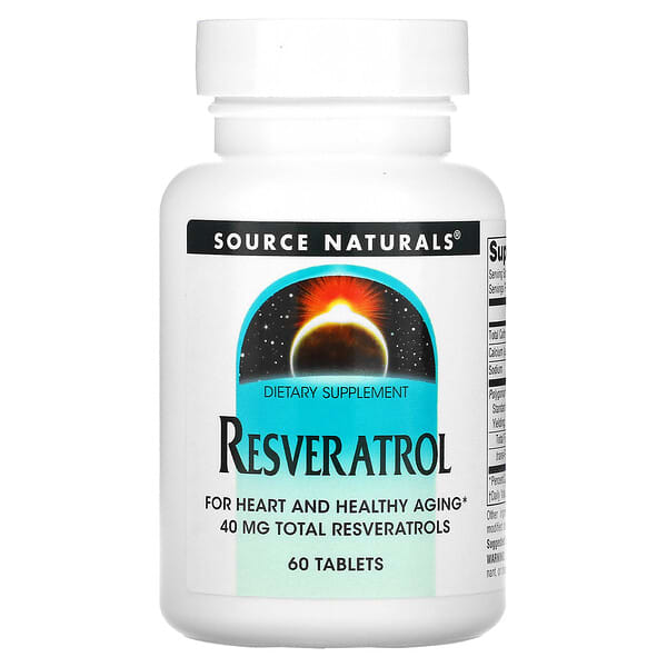 Source Naturals, Resveratrol, 40 mg, 60 Tabletten