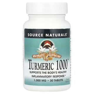 Source Naturals, Turmeric 1000™（ターメリック1000）、1,000mg、タブレット30粒