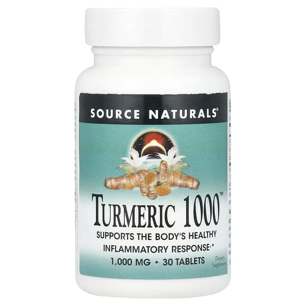 Source Naturals Turmeric 1000™, 1,000 mg, 30 Tablets