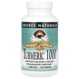 Source Naturals, Turmeric 1000™（ターメリック1000）、1,000mg、タブレット120粒