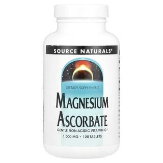 Source Naturals, аскорбат магния, 1000 мг, 120 таблеток