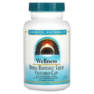 Source Naturals, Wellness Herbal Resistance（ウェルネス ハーバル レジスタンス）リキッド、液体カプセル120粒