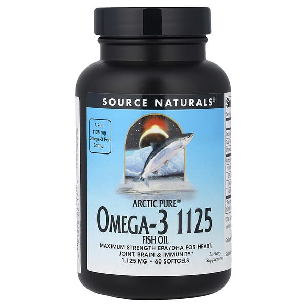 Source Naturals Arctic Pure®, Omega-3 Fish Oil, 1,125 mg, 60 Softgels