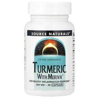 Source Naturals, Turmeric With Meriva®, Kurkuma mit Meriva®, 500 mg, 30 Kapseln