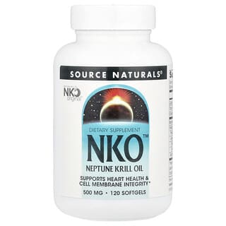 Source Naturals, NKO™, Neptune Krill Oil, Neptun-Krill-Öl, 500 mg, 120 Weichkapseln