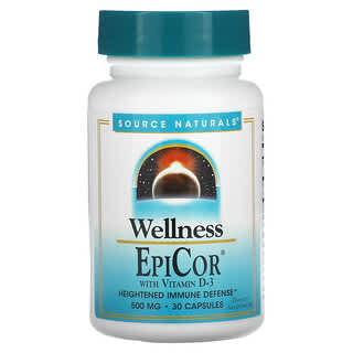 Source Naturals, Bien-être, EpiCor à la vitamine D-3, 500 mg, 30 capsules
