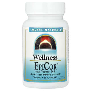 Source Naturals, Bien-être, EpiCor à la vitamine D3, 500 mg, 30 capsules