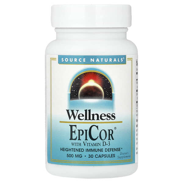Source Naturals, 웰니스, EpiCor®, 비타민D-3 함유, 캡슐 30정