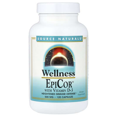 Source Naturals, EpiCor® with Vitamin D-3, 500 mg, 120 Capsules