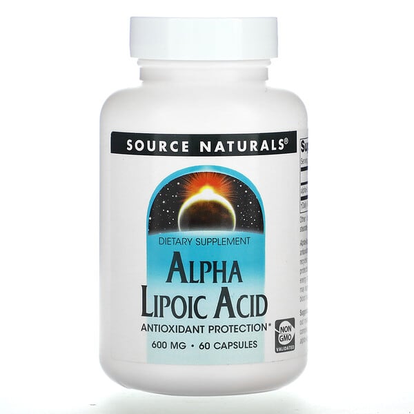 Source Naturals, 硫辛酸補充劑，600毫克，60粒