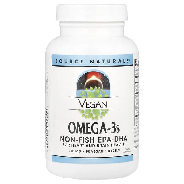 Source Naturals Vegan Omega-3s, 300 mg, 90 Vegan Softgels