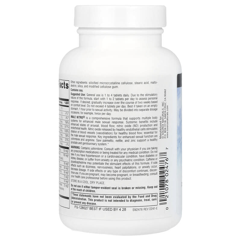 l carnitina beneficios sexuales en hombres Male Nitro®, 60 comprimidos