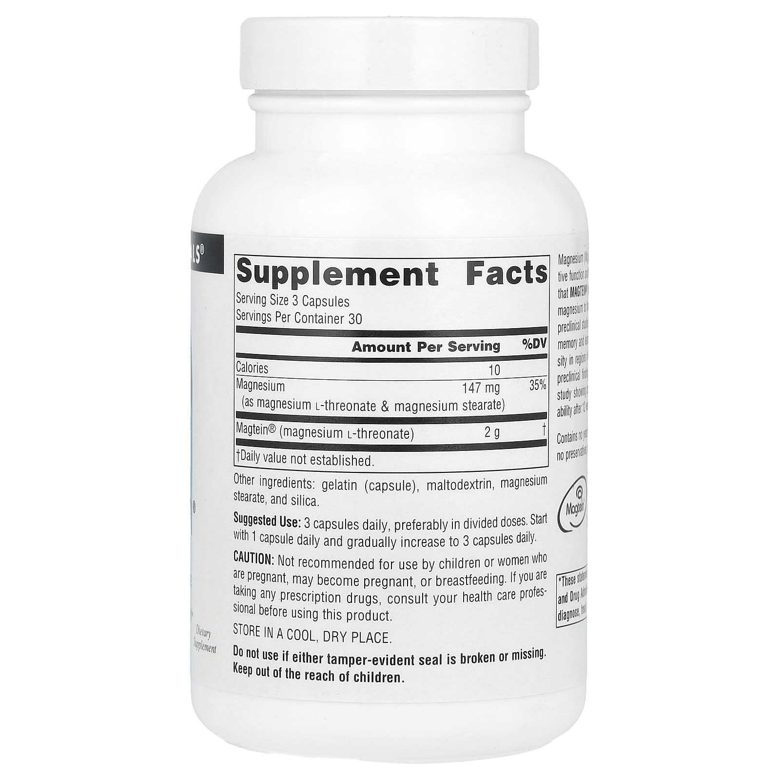 Source Naturals, Magtein®, Magnesium L-Threonate, 90 Capsules