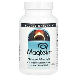 Source Naturals, Magtein（マグテイン）、L-トレオン酸マグネシウム、667mg、90粒