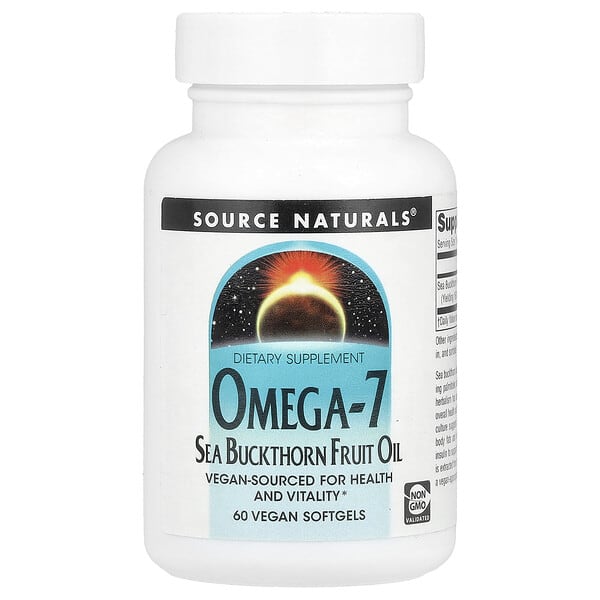 Source Naturals, Omega-7，沙棘果油，60 粒素食軟凝膠